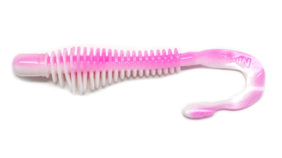B-Fish-N AuthentX Moxie Curltail Swimbaits, 18, 3in, Pink/White, 3MR-144