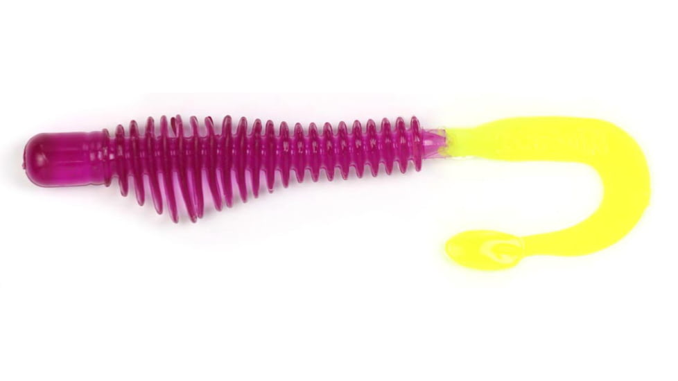 B-Fish-N AuthentX Moxie Curltail Swimbaits, 18, 3in, Purple /Chart Tail, 3MR-105