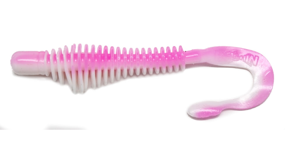 B-Fish-N AuthentX Moxie Curltail Swimbaits, 4, 4in, Pink/White, 4MR-144