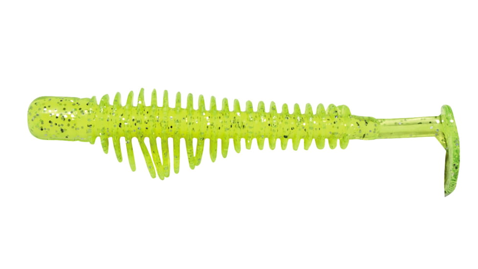 B-Fish-N AuthentX Pulse-R Paddle Tail Swimbait, 2.45in, 8 pk Chart Glitter/White Core, 245PR-104