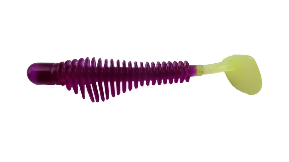 B-Fish-N AuthentX Pulse R Paddle Tail Swimbaits, 8, 2.45in, Purple /Chart Tail, 245PR-105