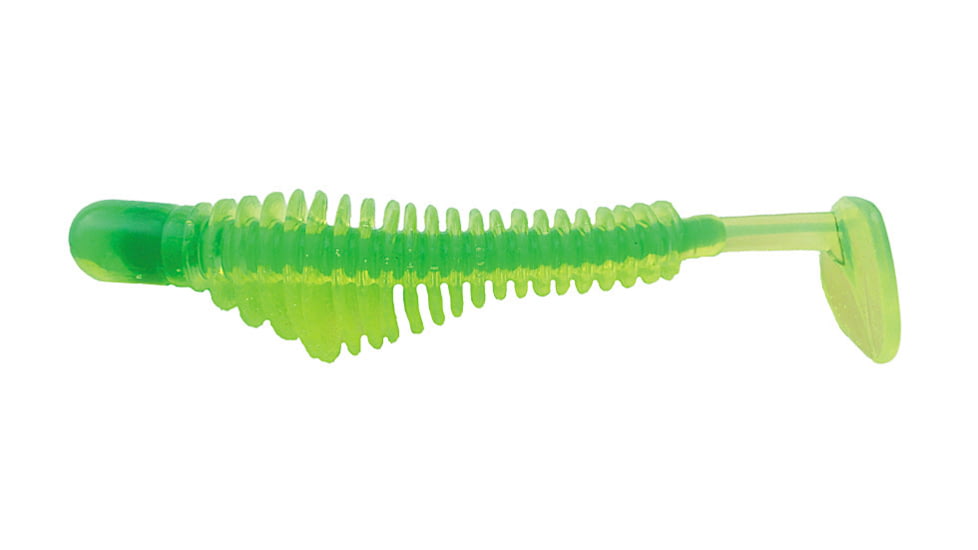 B-Fish-N AuthentX Pulse R Paddle Tail Swimbaits, 50, 3.25in, Chart/Green Core, 325PR-102
