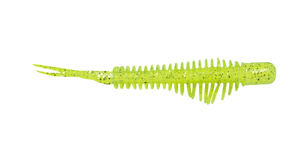 B-Fish-N AuthentX Ribb Fin Swimbaits, 50, 4.25in, Chart Glitter/White Core, 425RF-104