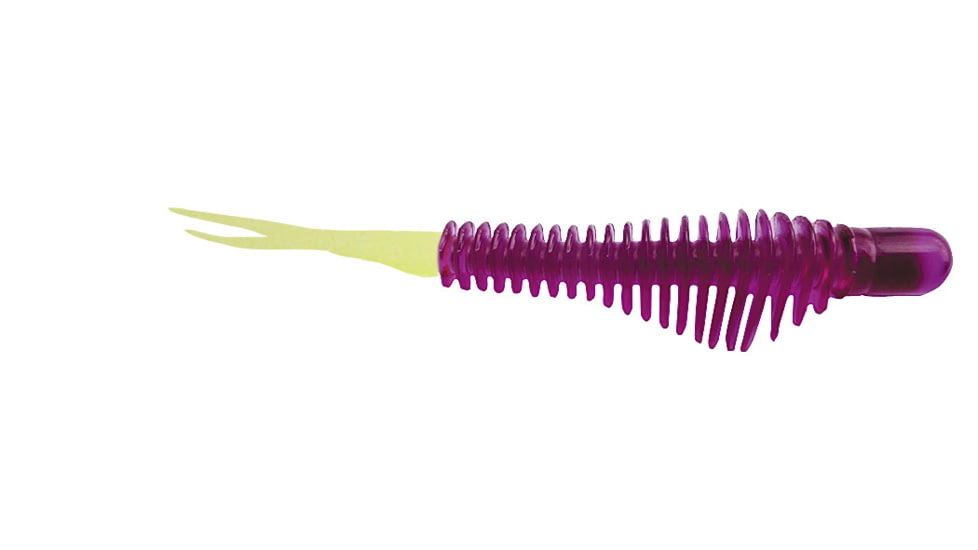 B-Fish-N AuthentX Ribb Fin Swimbaits, 50, 4.25in, Purple/Chart Tail, 425RF-105