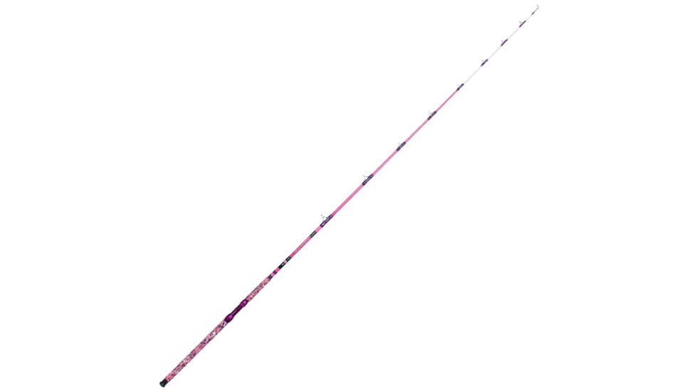 B&amp;M Lady Elite 7.5' 1 pc Pink Catfish Rod, Purple Alum reel seat, stainless steel guides EVA handle, Med Heavy Action, LSCEL75C