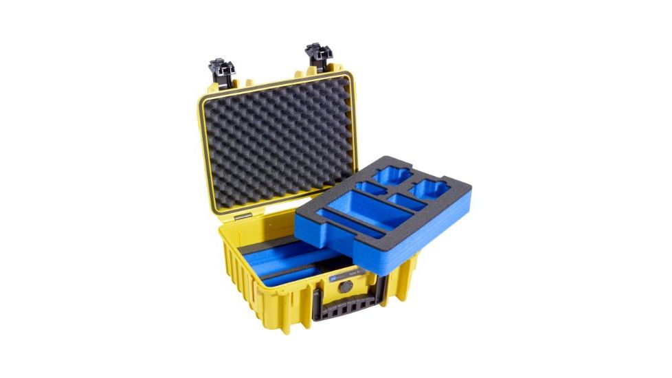 B&amp;W International Type 3000 Yellow Outdoor Case With Custom Gopro Insert, Yellow, Medium 3000/Y/GoPro