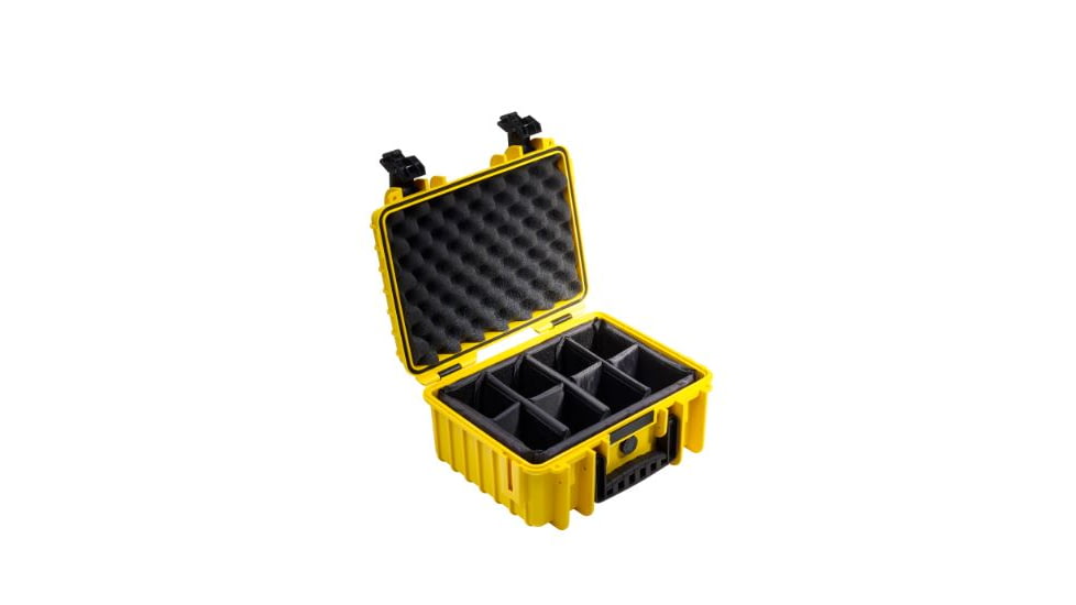 B&amp;W International Type 3000 Yellow Outdoor Case With RPD Insert, Yellow, Medium 3000/Y/RPD