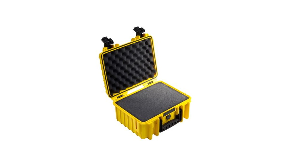 B&amp;W International Type 3000 Yellow Outdoor Case With Si Foam, Yellow, Medium 3000/Y/SI