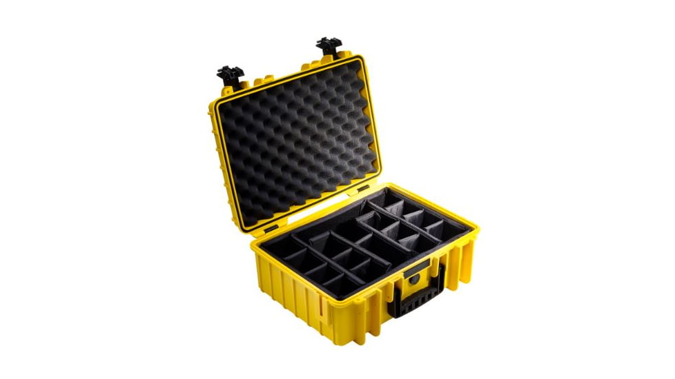 B&amp;W International Type 5000 Yellow Outdoor Case With RPD Insert, Yellow, Medium 5000/Y/RPD