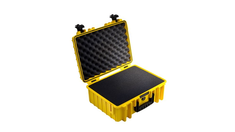 B&amp;W International Type 5000 Yellow Outdoor Case With Si Foam, Yellow, Medium 5000/Y/SI