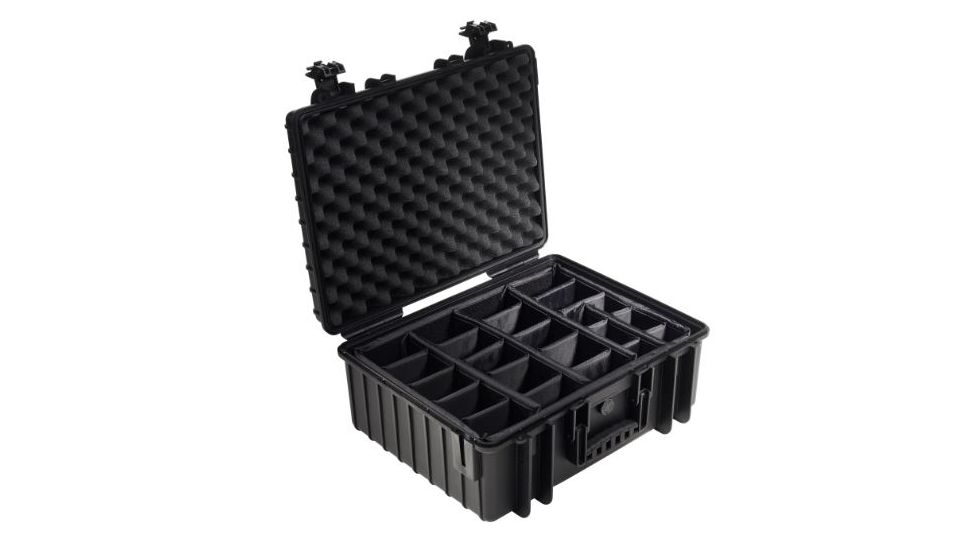 B&amp;W International Type 6000 Black Outdoor Case With RPD Insert, Black, Medium 6000/B/RPD
