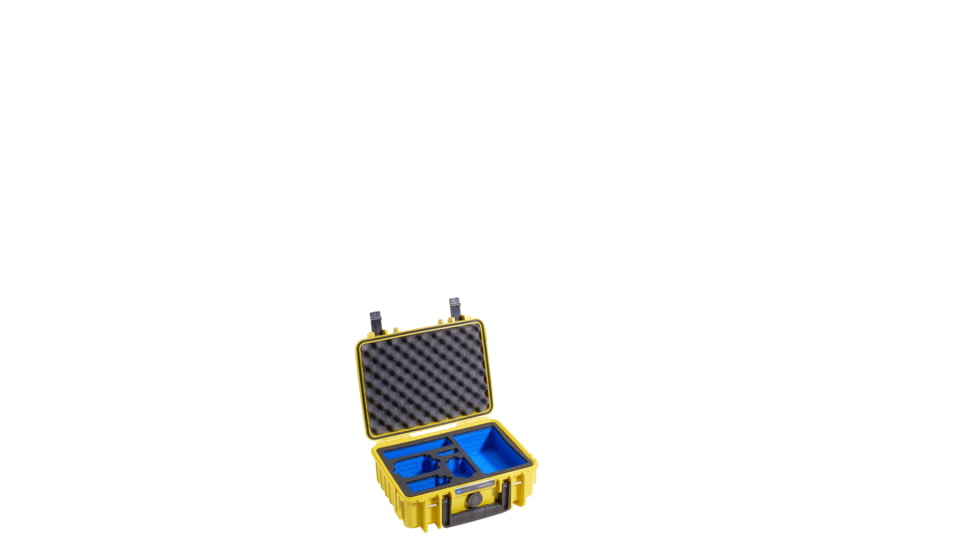 B&amp;W International Type 1000 Yellow Outdoor Case With Custom Gopro Insert, Yellow, Small 1000/Y/GoPro