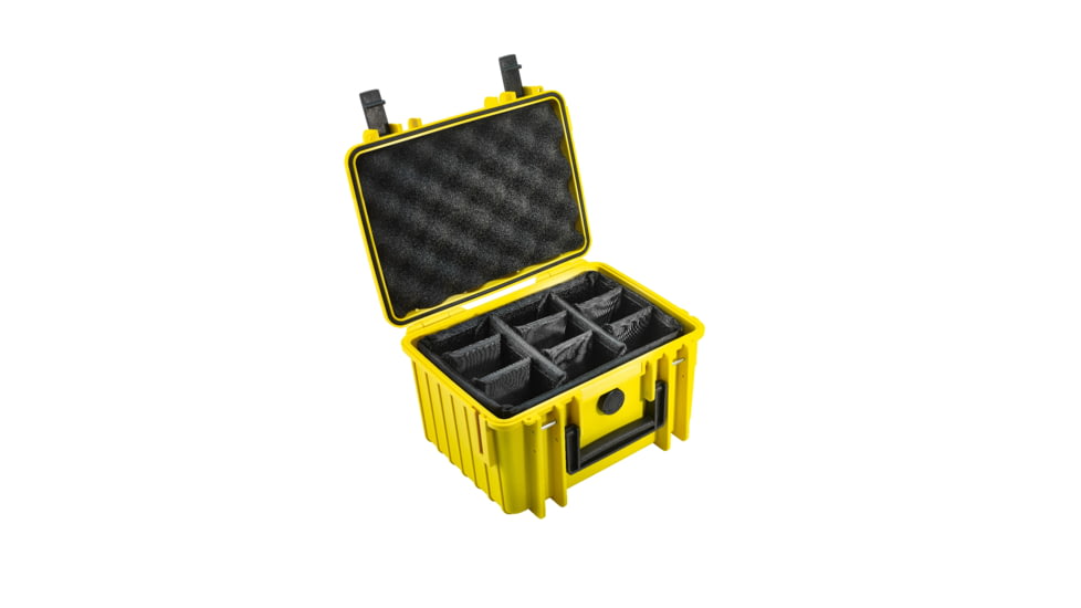 B&amp;W International Type 2000 Yellow Outdoor Case With RPD Insert, Yellow, Small 2000/Y/RPD