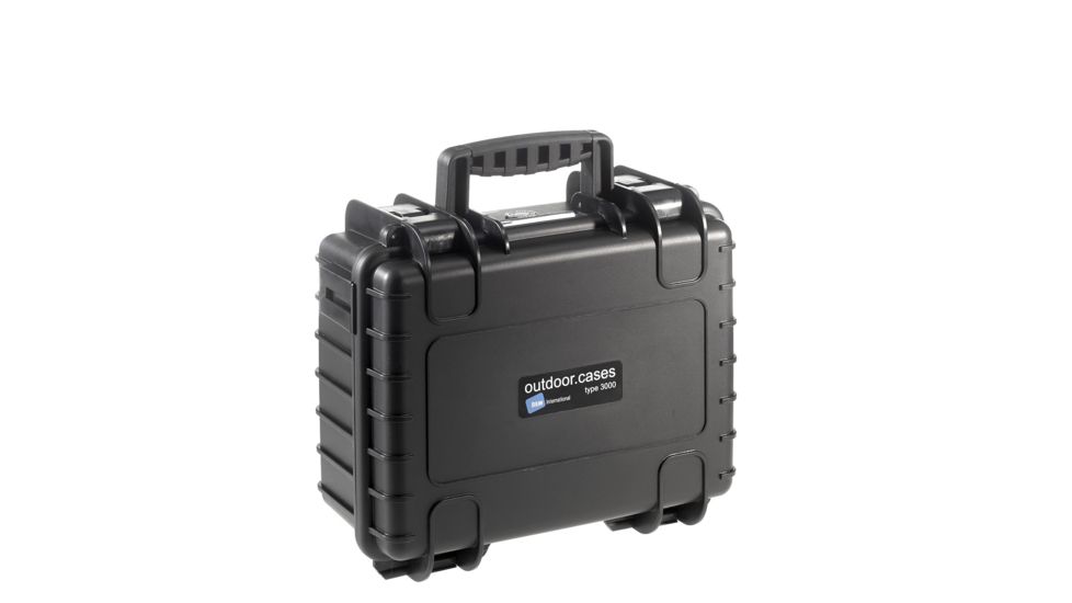 B&amp;W International Type 3000 Black Outdoor Case Empty, Black, Medium 3000/B