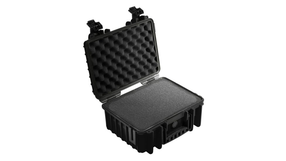 B&amp;W International Type 3000 Black Outdoor Case With Si Foam, Black, Medium 3000/B/SI