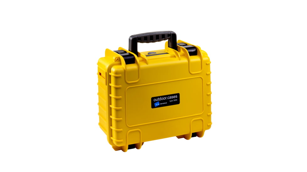 B&amp;W International Type 3000 Yellow Outdoor Case With Si Foam, Yellow, Medium 3000/Y/SI