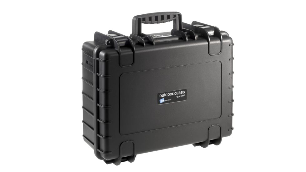 B&amp;W International Type 5000 Black Outdoor Case Empty, Black, Medium 5000/B