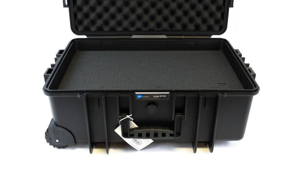 B&amp;W International Type 6700 Black Outdoor Case With Si Foam, Black, Large 6700/B/SI
