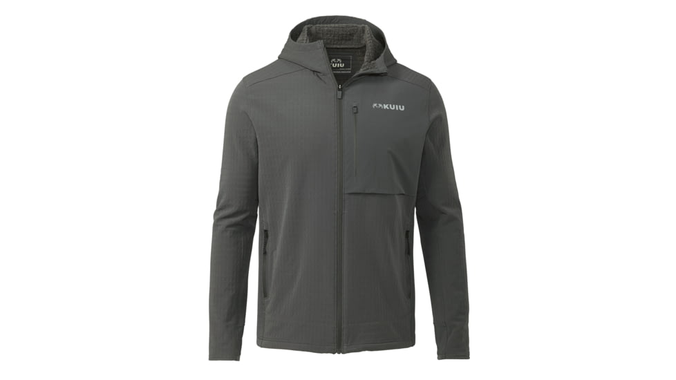KUIU Blockfield Fleece Hoodie in Gunmetal Size 3XL FFCF2259, Gunmetal, 3XL, Adult, Male, 7722514710686