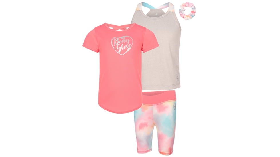 Body Glove Girls Three-Piece Tie-Dye Foil Heart Set 7-12 - Multi FB4A5906, 8, Multi, 8356BGS31-A-8