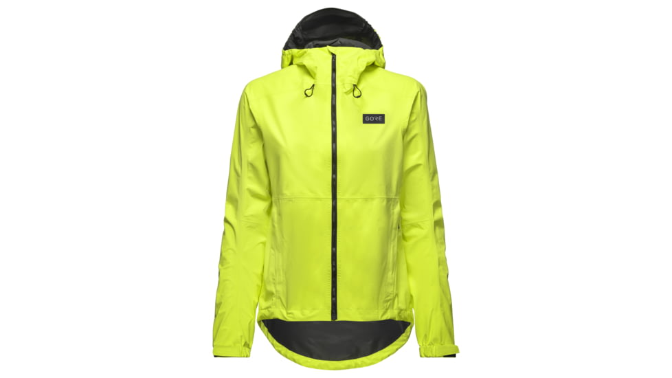 GOREWEAR Endure GORE-TEX Cycling Jacket Womens in Neon Yellow 2XS Regular fit Waterproof 17E81E7A, 100916-0800-34
