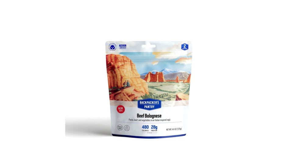 Backpackers Pantry Beef Bolognese Dehydrated Food, 480 Cal, 28g Protein, Natural, 4.4 oz, 102416