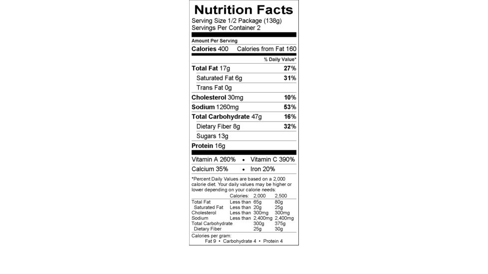 Backpackers Pantry Cold Pasta Salad with Vegetables - 2 Servings