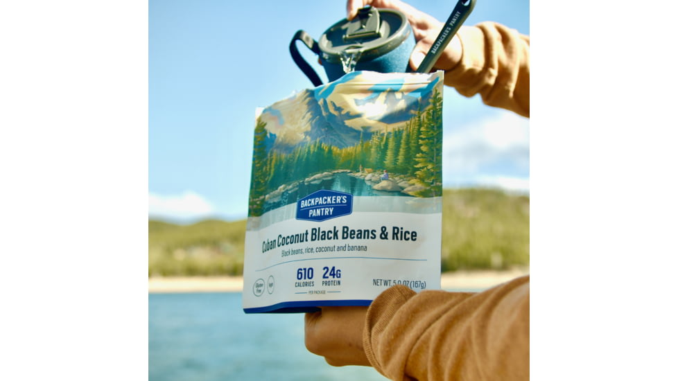 Backpackers Pantry Cuban Coconut Rice &amp; Black Beans, Vegan, 2 Servings, 102321