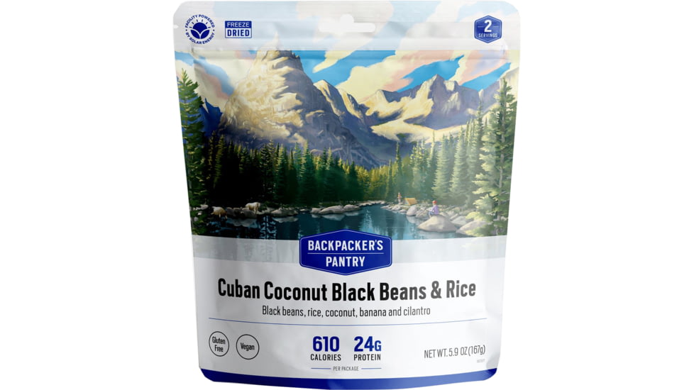 Backpackers Pantry Cuban Coconut Rice &amp; Black Beans, Vegan, 2 Servings, 102321