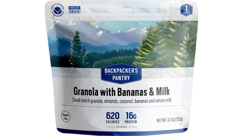 Backpackers Pantry Granola with Bananas, Almonds and Milk, 1 Serving, 101018