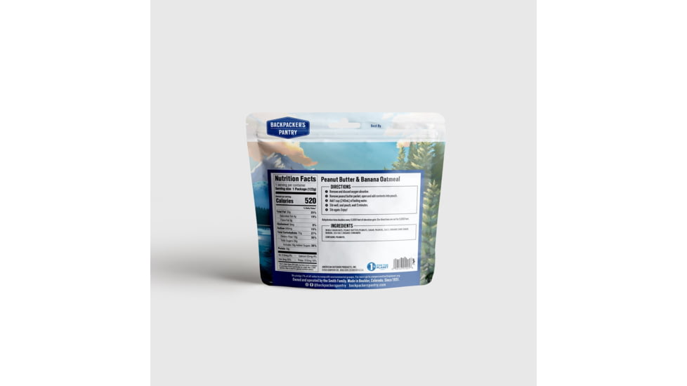 Backpackers Pantry Peanut Butter and Banana Oatmeal, 1 Serving, 101025