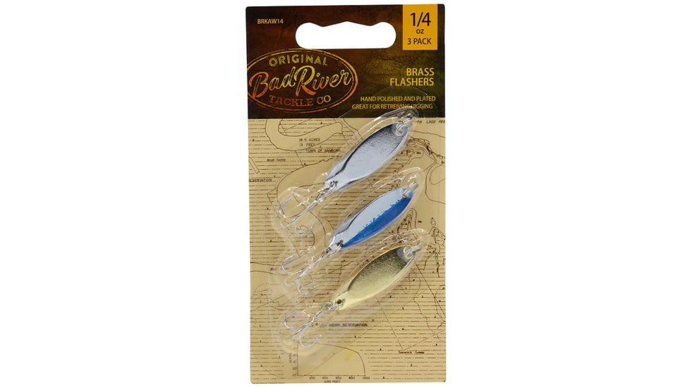 Bad River Brass Flashers, 3-Pack, 1/4 oz, BRKAW14