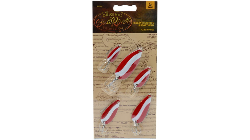 Bad River Red/White Spoons, 5-Pack, BRRWSP