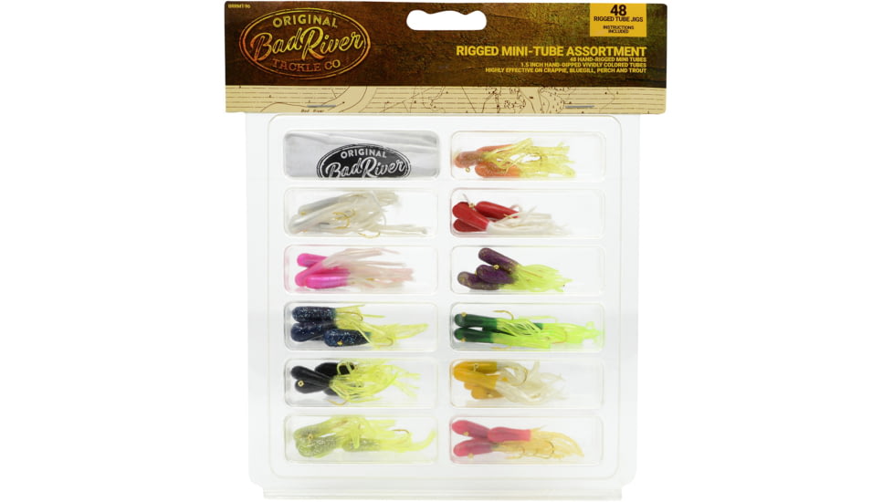 Bad River Rigged Mini-Tube Assortment, 96 Pieces/48 Rigged, BRRMT-96