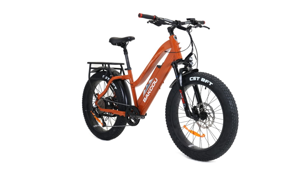 Bakcou Flatlander Step-Through 24in 21ah eBike, Gloss Burnt Orange, 9501279867116