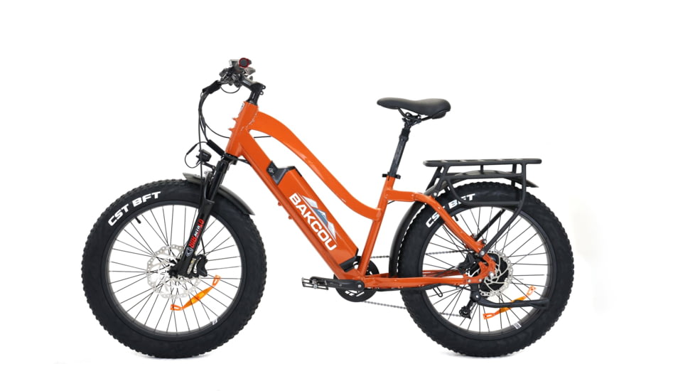 Bakcou Flatlander Step-Through 24in 21ah eBike, Gloss Burnt Orange, 9501279867116