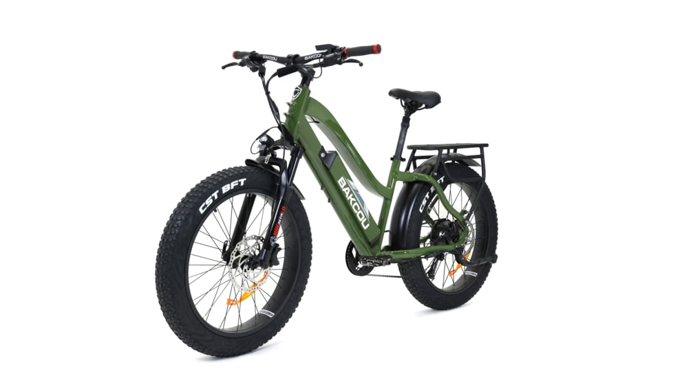 Bakcou Flatlander Step-Through 24in 21ah eBike, Matte Army Green, 9502964889475
