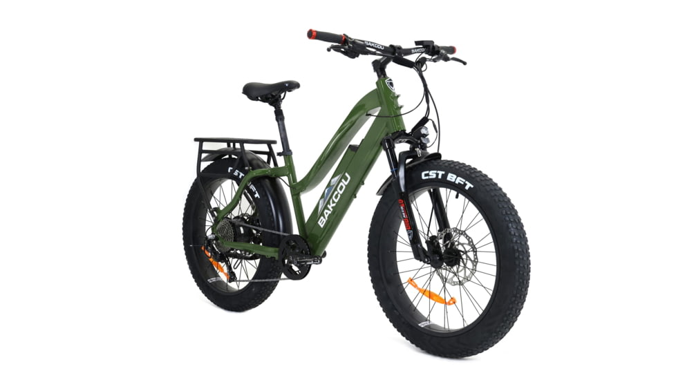 Bakcou Flatlander Step-Through 24in 21ah eBike, Matte Army Green, 9502964889475