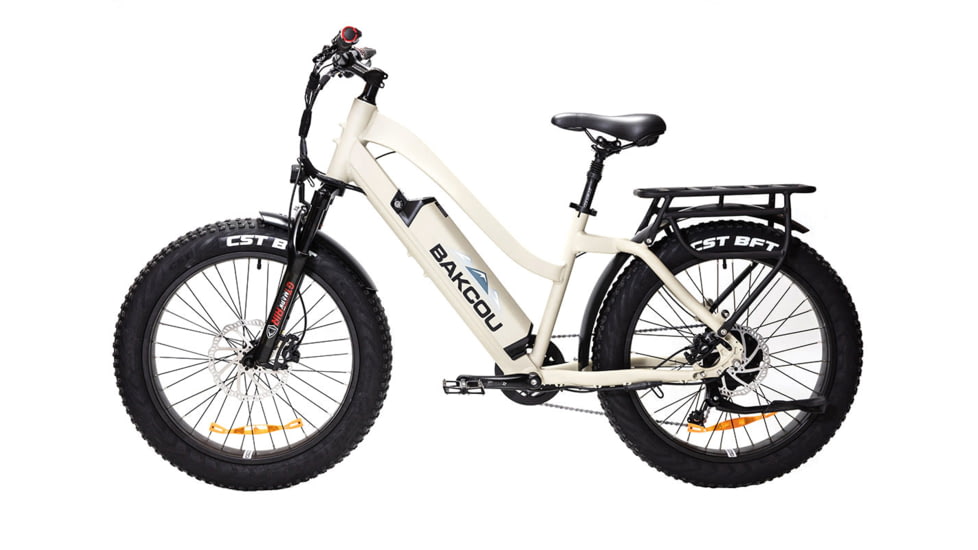 Bakcou Flatlander Step-Through 24in 21ah eBike, Matte Desert Tan, 9502594841836