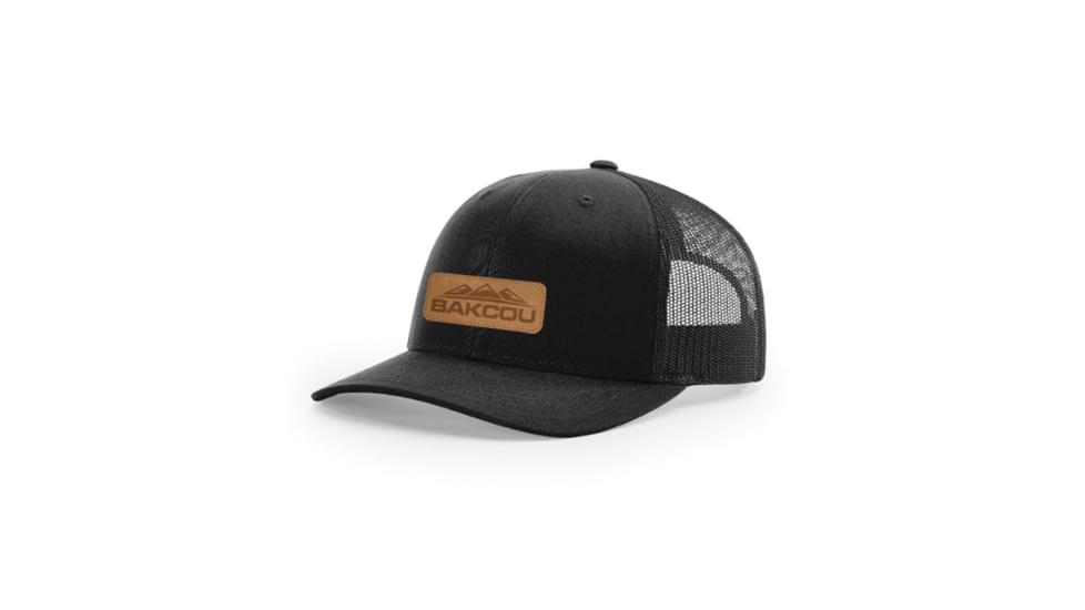 Bakcou Leather Patch Hat, Black, 9506835529347