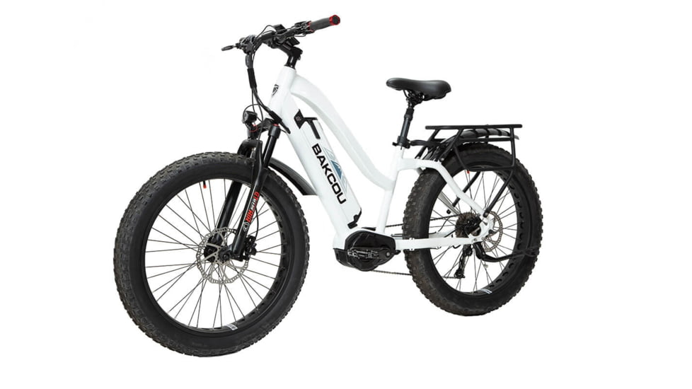 Bakcou Mule Step-Through 24in 21ah eBike, Gloss White, 9508728477223