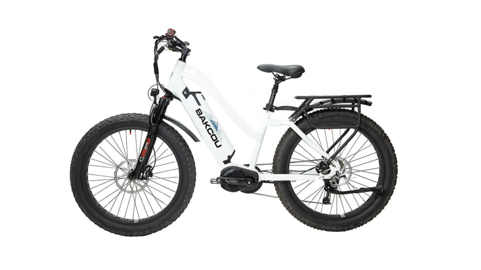 Bakcou Mule Step-Through 24in 21ah eBike, Gloss White, 9508728477223