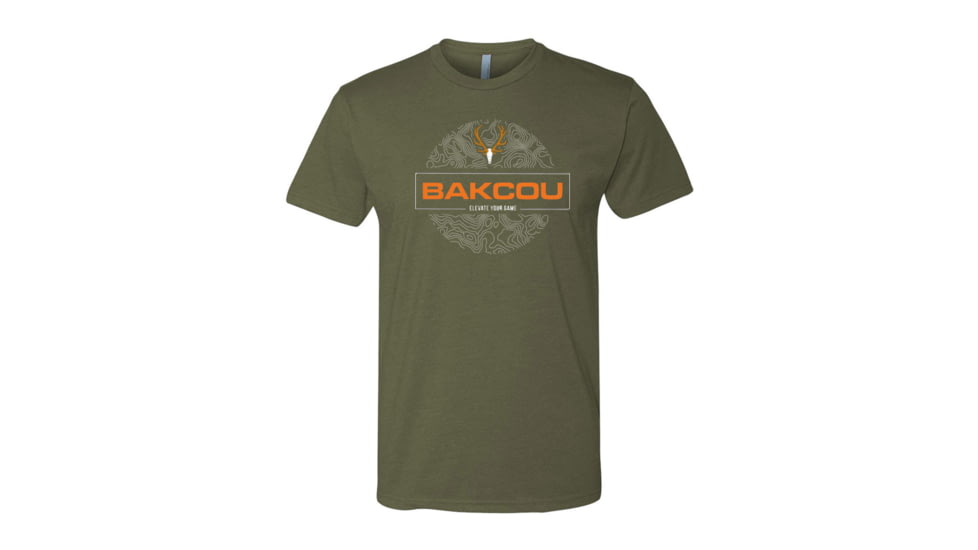 Bakcou Topo Tee Shirt, Army Green, 2XL, 9508265524473