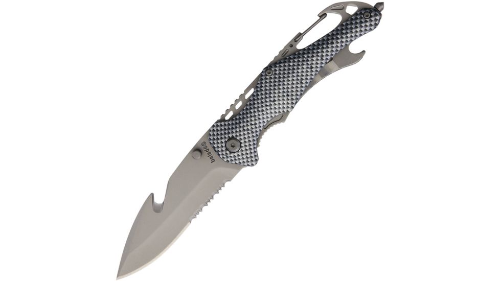 Baladeo Security Linerlock CF Aluminum Folding Knife,Partially Serrated,Aluminum Handle BALECO202