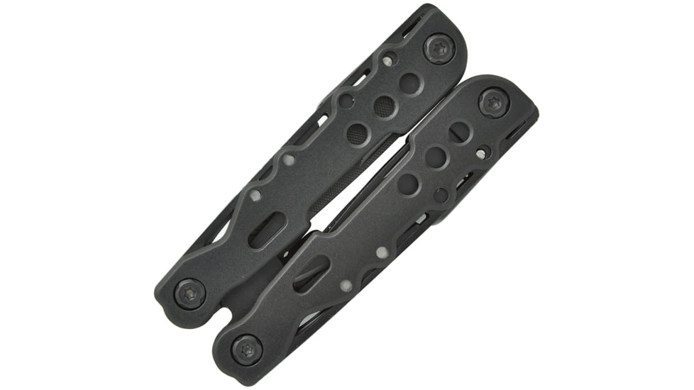 Baladeo Tech Multi Tool Multi-Tools, Folding Knife, 4.25in Closed, Black Aluminum Handles, Black, TEM023