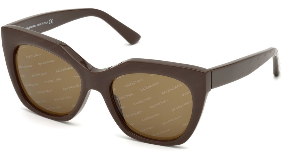 Balenciaga BA0132 Sunglasses - Dark Brown Frame Color, Brown Lens Color