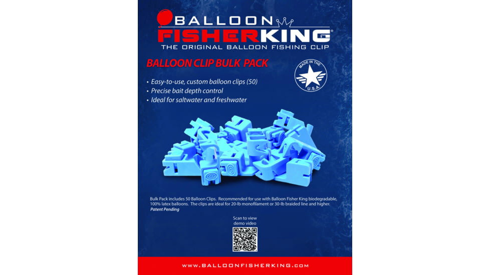 Balloon Fisher King Ballon Clip Bulk Pack Includes 50 Ballon Clips, 402