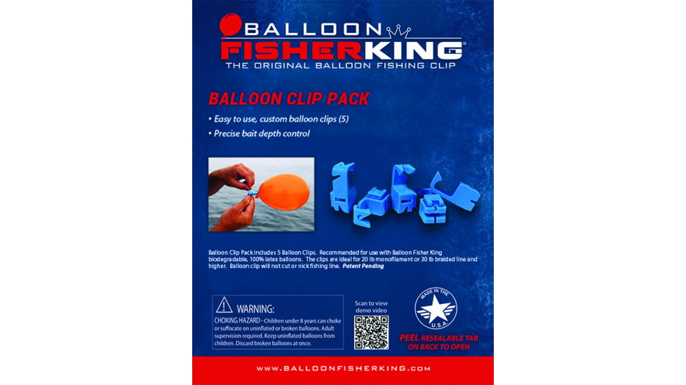 Balloon Fisher King Balloon Clip Pack 5ct, 412