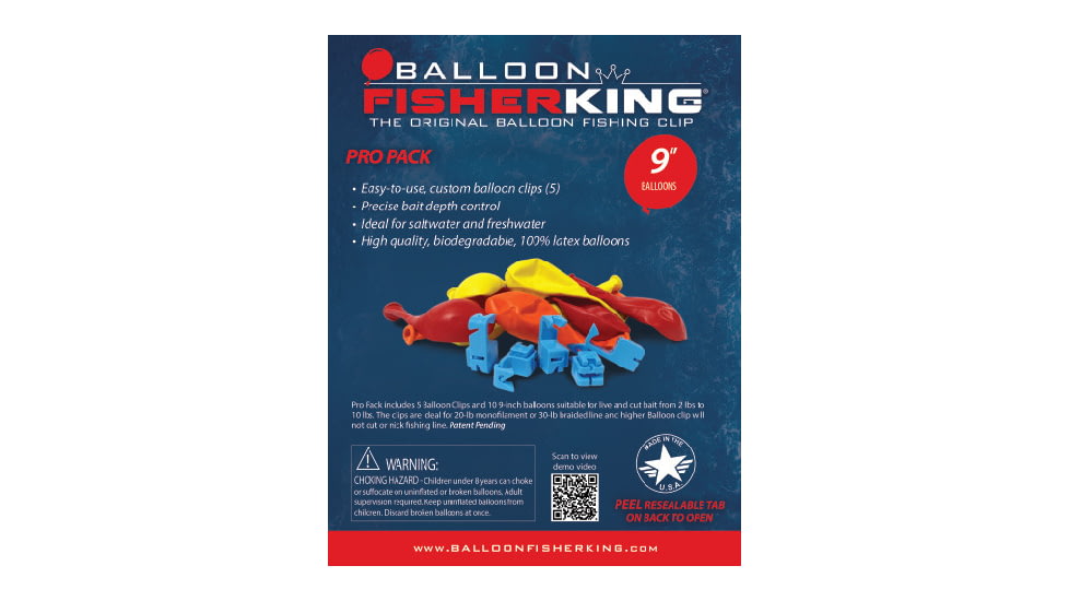 Balloon Fisher King Multi-Clip Pro Pack w/9inBalloons,Clips 10ct, 401