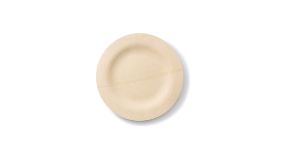 Bambu All Occasion Veneerware Bamboo Compostable Plates. 11in Round. Package of 8, Natural, 11in, 060400